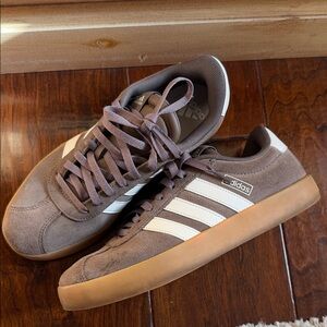 SOLD Adidas Taupe and White Casual Sneakers